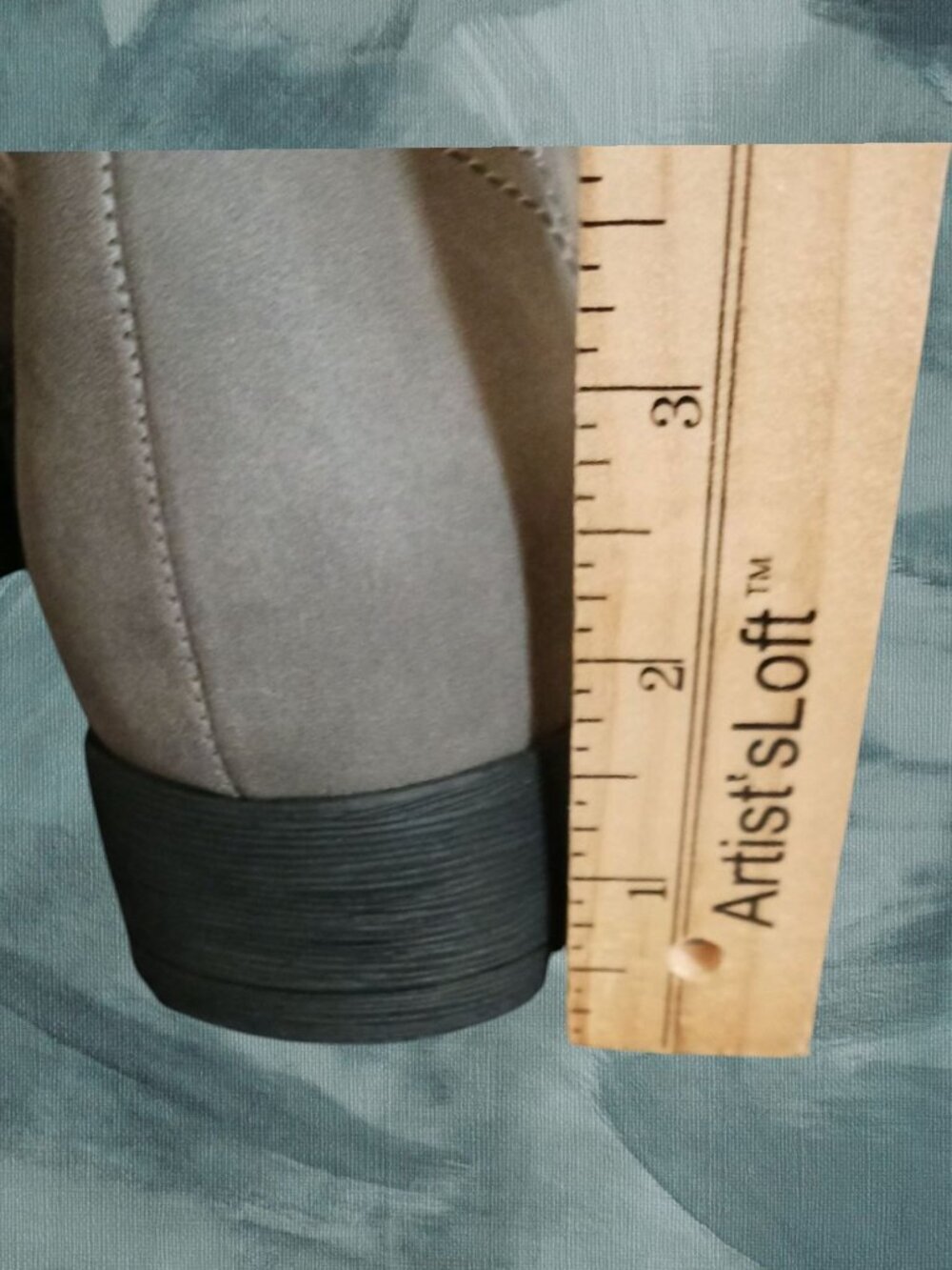 Sporto Womens Faux Suede Ankle Boots With Knit Collar & Lace-Up gray Size 7.5M - Picture 9 of 16
